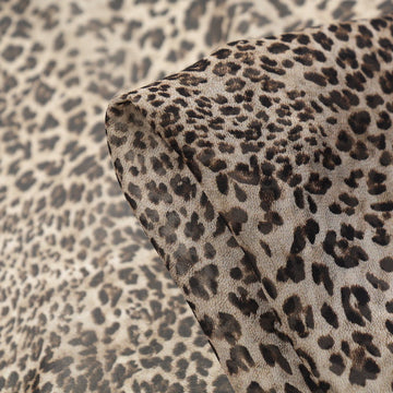 Snow Leopard Silk Georgette Remnant