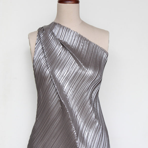 Folded Lead Pleated Double Georgette