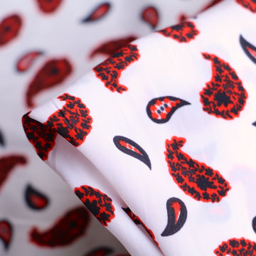 Paisley Drops Technical Polyester