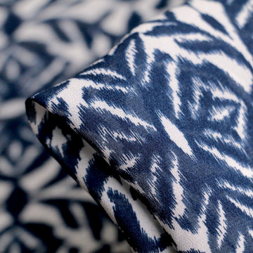 Curious Blue Silk Georgette