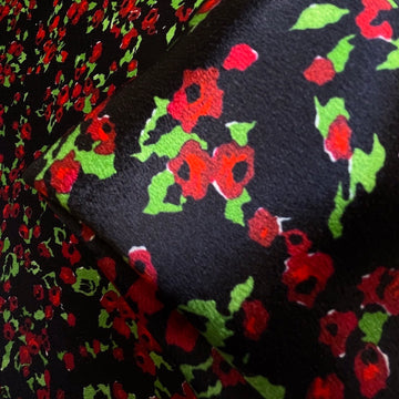 Cherry Roses Viscose