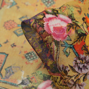 Bohemian Orange Silk Georgette