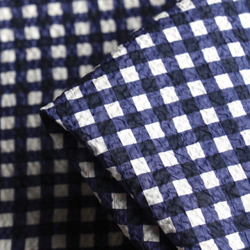 Ink Check Ivory Seersucker