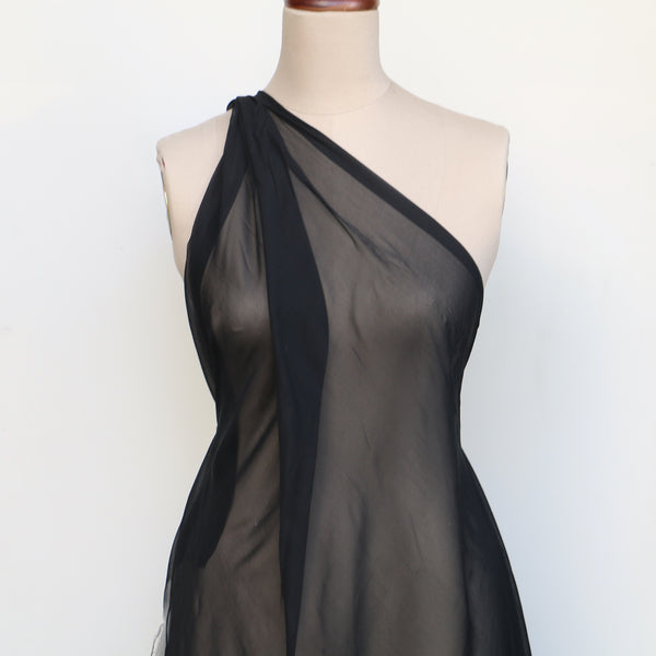 Black Silk Georgette