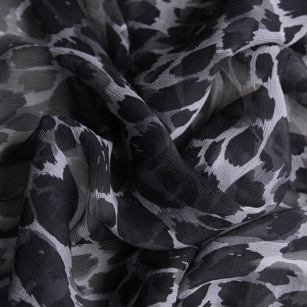 Nero Grigio Cat - Crinkle Chiffon