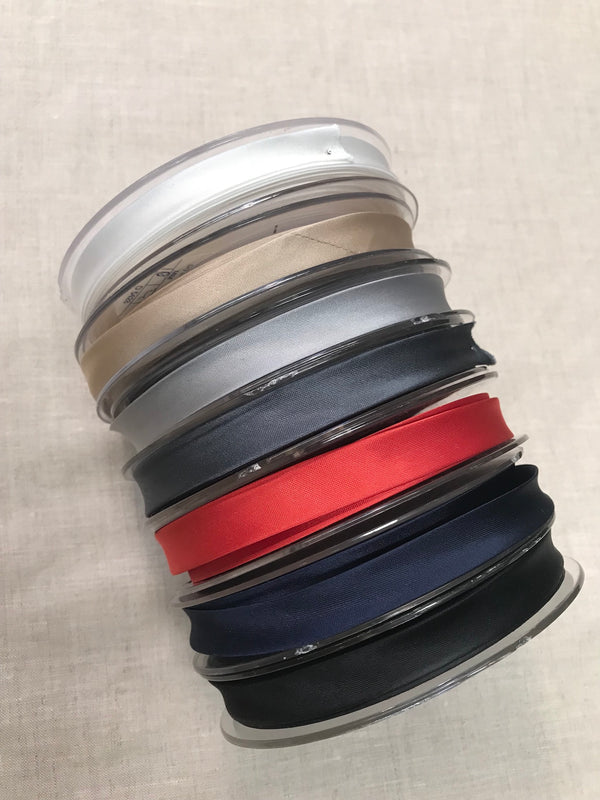 Silver 15mm Satin Bias