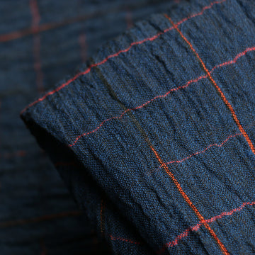 Milos Blueberry Crinkle Linen