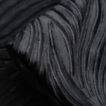 Swirls In Black Stretch Burnout Velvet