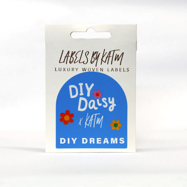 KATM Woven Labels - "DIY DAISY" by DIY Daisy x KATM - woven sewing labels 10 Pack