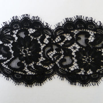 Noir Corded Lace Trim