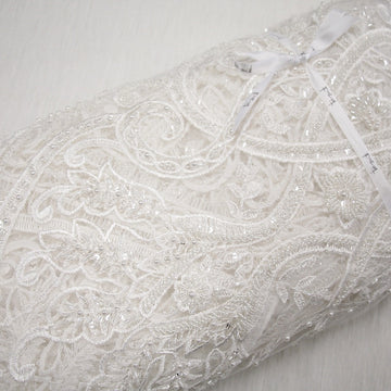 Tazia Ivory Beaded Tulle