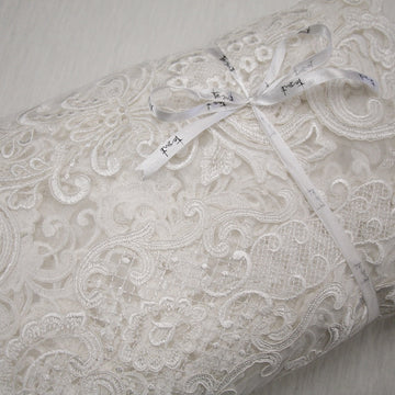 Casta Ivory Embroidered Tulle