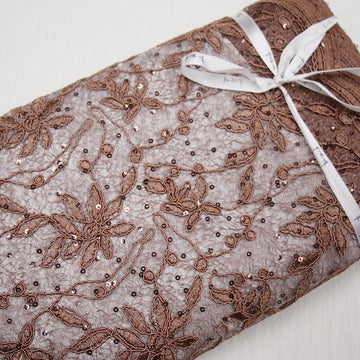 Bronze Embroidered Tulle