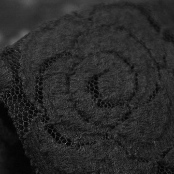 Rose Guipure Black - Stretch Lace