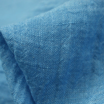 Aqua Crinkled Washed Linen