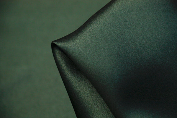 Jungle Green Silk Satin