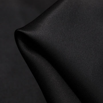 Remnant of Black Silk Satin -  19mm