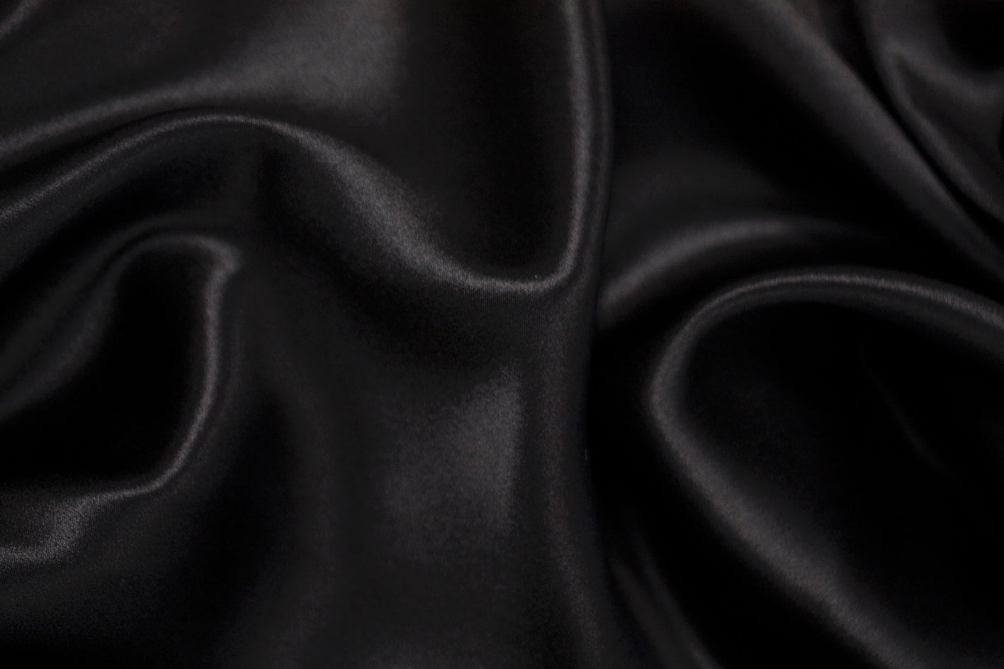 Black Silk Satin - 19mm