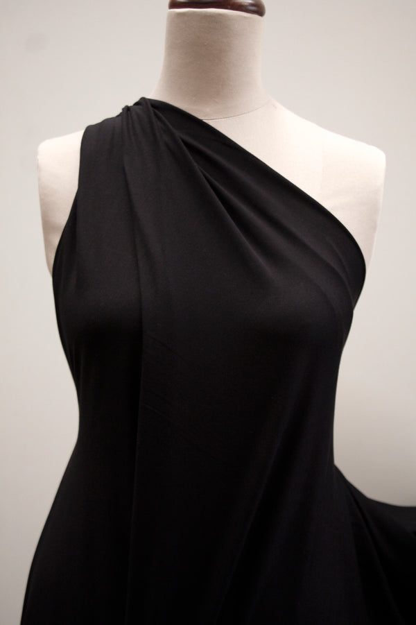 Bamboo Jersey Knit - Black (265gsm)