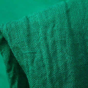 Green Crinkled Washed Linen