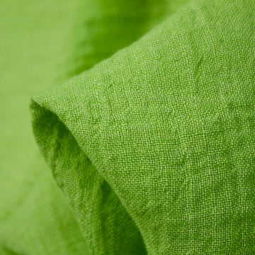 Lime Crinkled Washed Linen