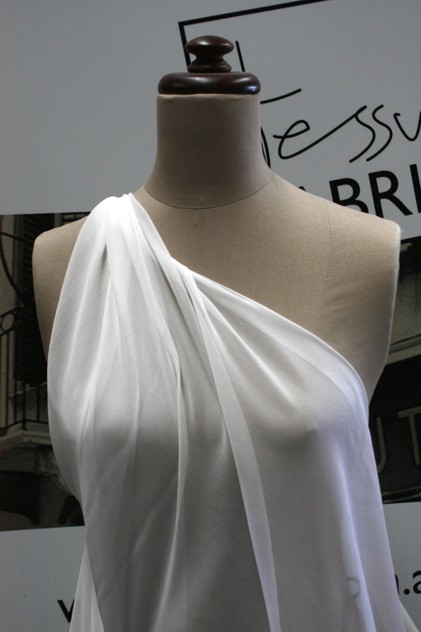 White Silk Georgette
