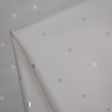 Silver (Ivory) Dot 'L' (150cm wide)