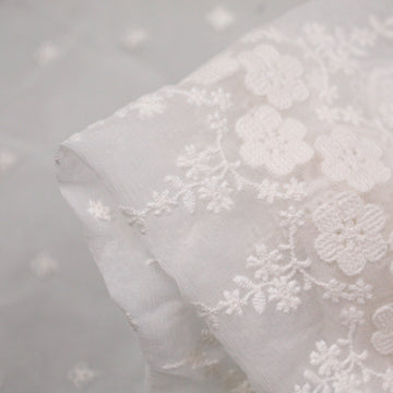 Drifting Borders - Embroidered Silk Georgette