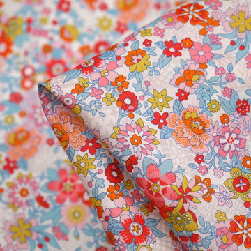 Floral Waltz Blue/Red - Tana Lawn