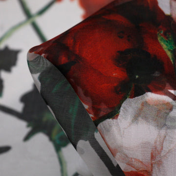 Rose Rosse - Silk Chiffon