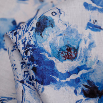 Daydream Blue - Printed Linen