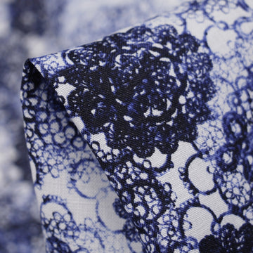Indigo Parade - Printed Linen