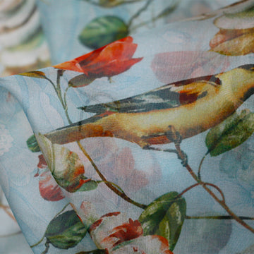 Blue Wonderland Chiffon