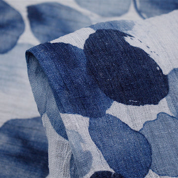 Ink On Water - Crinkle Linen