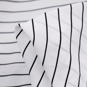 Snow On Black Technical Polyester