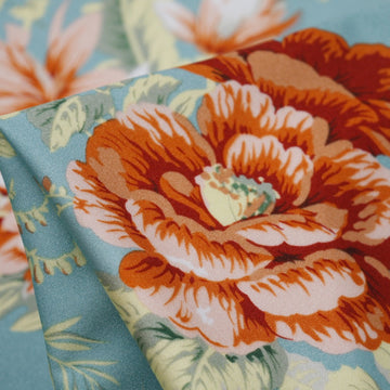 Teal Garden Stretch - Swimwear Fabric