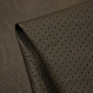 Khaki Perforated Faux Leather