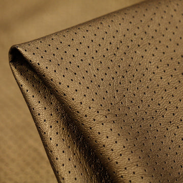 Brass Perforated Faux Leather