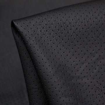 Black Perforated Faux Leather