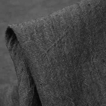 Charcoal Crush - Crinkle Linen