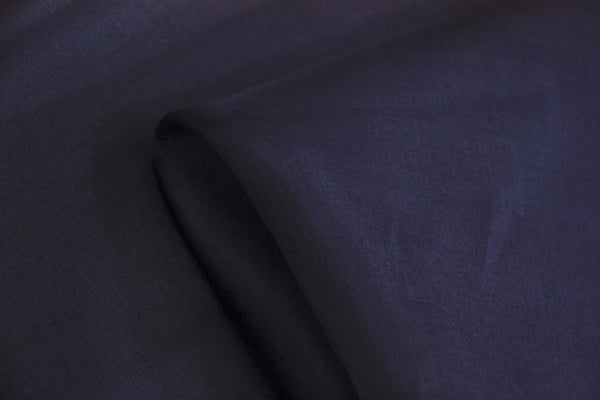 Blue French Navy Silk Organza