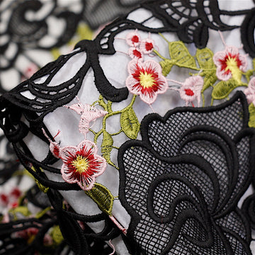 Stella Guipure Lace - Black