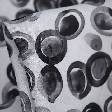 Black Jelly Spot - Printed Linen
