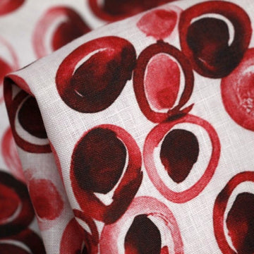 Red Jelly Spot - Printed Linen