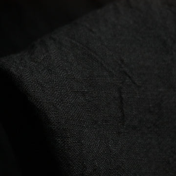 Washed Crinkle Black Linen