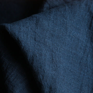 Washed Crinkle Navy Linen