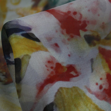 Heavenly Tigerlily Silk Chiffon