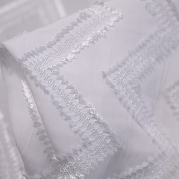 Milk Chevron Jacquard
