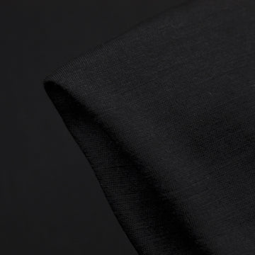 Plain Black Merino Jersey