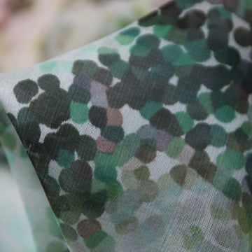 Green Confetti Chiffon